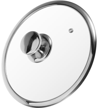 VERDANVERSE Coperchio Temperato Con Cornice Acciaio Inossidabile Per Pentole e Padelle Coperchio Trasparente Con Guarnizione e Di Sfiato Per Cottura Sicura e Efficiente