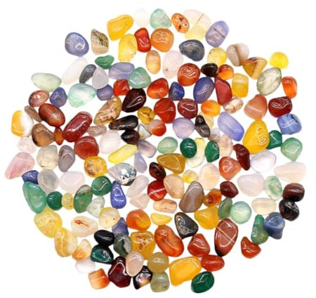 WRITWAA 1bag Aquarium Stones Agate Pebbles for Fish Tank and Garden Decoration for Aquatic Landscapes and Bonsai Design
