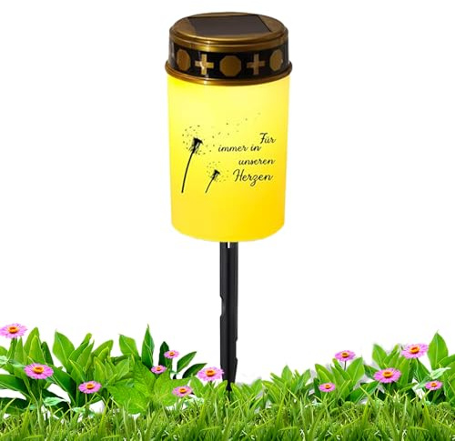 Liakyunf Iluminación Para Las Tumbas Del Cementerio - Vela Sin Llama | Luz LED de Estaca Exterior para Decoración de Tumbas Cementerio Jardín Patio