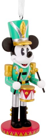 Hallmark Mickey Mouse Nutcracker Ornament, Tree Decoration, Disney, Collectible, Green, Black, White