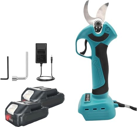 Sécateurs électriques Ciseaux Électriques Sans Fil Rechargeables, Sécateur De Jardin Balais, Coupe Électrique For Batterie 18V Efficacement pour les jardins(2PCS 2Ah Battery)