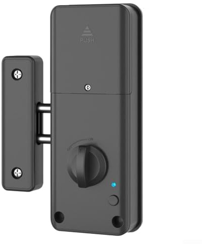 Cushteg Cerradura de puerta de madera con tarjeta IC, cerradura electrónica para seguridad interior, instalación invisible para el hogar y la oficina