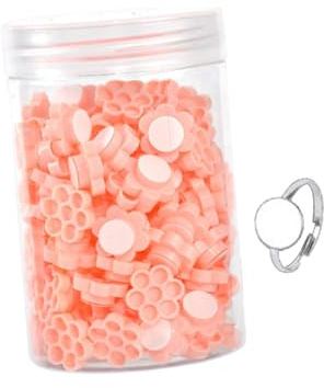 Sharplace Porte-colle pour extensions de cils, godets de colle, accessoires pratiques, créatifs et compacts pour les écoles d'esthétique, Fleur Rose