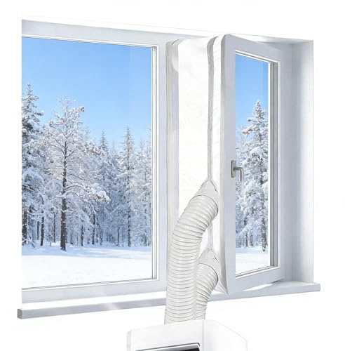 ThreeH Kit Sellado Universal Ventana AC Portátil 400cm, Sello para Aire Acondicionado en Ventanas Corredizas y Unidades AC