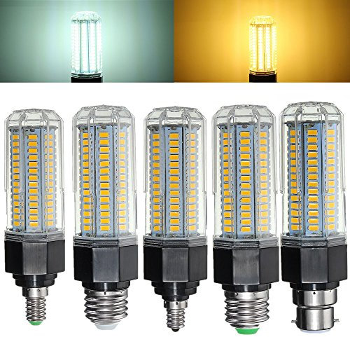 MASUNN E27 B22 E26 E12 E14 20W 5730 SMD LED Corn Lampe Lampe Nicht Dimmbar Ac110-265V-Reines Weiß - E12