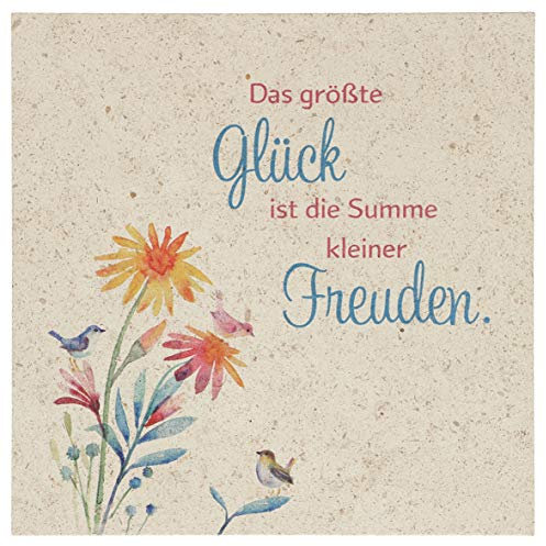 Butzon und Bercker Wandrelief Das größte Glück 14,5 cm Steinplatte Wandbild Deko