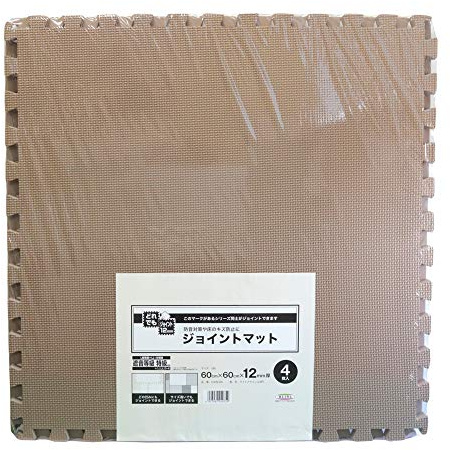 Meiwa Gravia VJEM-60 Soundproofing Joint Mat [Equivalent to Sound Insulation Grade Special Qualities] 23.6 x 2.4 x 0.5 inches (60 x 60 x 12 mm) Thick x 4 Sheets, Light Brown