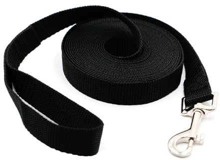 Schleppleine 5m für Hunde, Wasserdicht Hundeleine mit Handschlaufe und 360° Karabiner, Robuste Ausbildungsleine Schleppleine für Mittlere Große Kleine Hunde