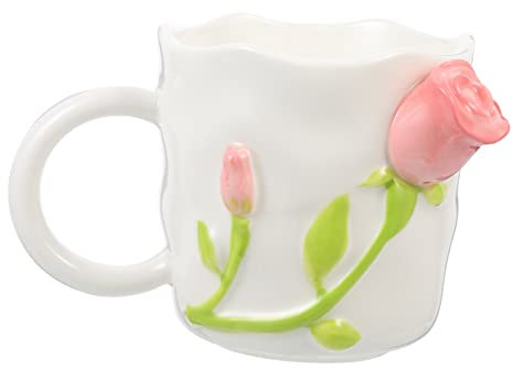 Zerodeko Tazza Da Caffè Personalizzata Con Motivo A Rose in Ceramica Per Casa E Ufficio