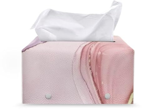 Belidome Kosmetiktücher-Box, mit Marmor-Aufdruck, Rosa, CZA62