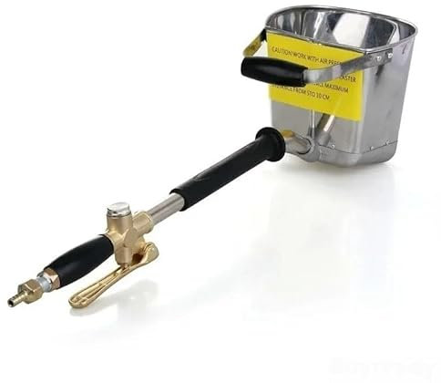 Pistolet de pulvérisation de Ciment à mortier 4-5L, avec Seau à trémie for béton, pulvérisateur de plâtre Mural en stuc, Pompe à Jet Automatique sous Vide à Haute Pression(Color:for Walls)
