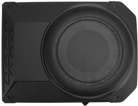Cryfokt Subwoofer para Camión, Refuerzo de Graves Variable, Subwoofer para Debajo del Asiento del Coche, Filtro de Paso bajo Variable Que Ahorra Espacio de 10 Pulgadas para Camión
