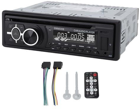 Reproductor de DVD para Automóvil, Llamadas Manos Libres, Carga USB, Receptor de Radio FM con 18 Estaciones Preestablecidas, Pantalla de Reloj Digital, para Automóviles,