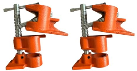Lwaviwer 2Pcs 1/2 Inch Pipe Clamps Metal 1/2Inch Black Tube Clamp Set Woodworking Tools Adjustable Wood Clamp for Carpenter