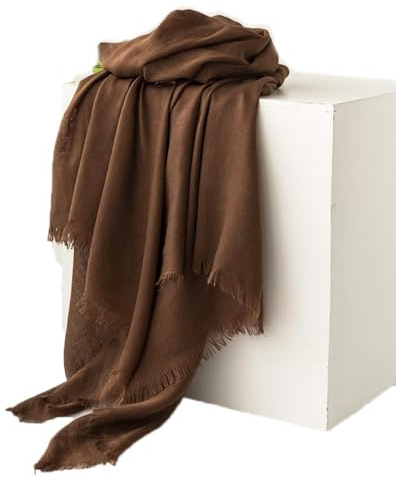 SMTCM Damen Schal Baumwoll Leinen Halstuch Dünnes Schaltuch weicher Hijab-Tuch Sheer Chiffon Tücher Gaze Sonnenschutz Stola Muslim Kopftuch Umschlagtuch Leinenschal für Sommer Winter Kleid Hochzeit