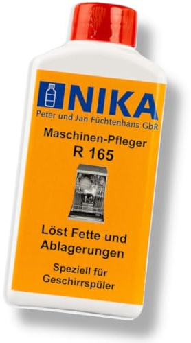 NIKA R165 Spülmaschinen Pfleger | Speziell für Geschirrspüler | löst Fette und Ablagerungen im Geschirrspüler | Spülmaschinenreiniger Entfetter & Reiniger - 250ml