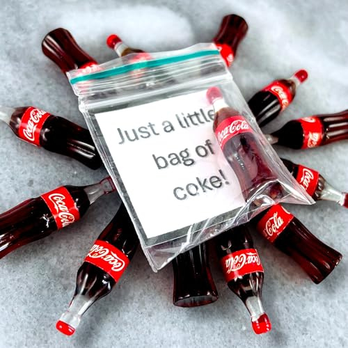 2 Little Bags Of... Novelty Joke Gift Bag with coke Bottle Design, Party Prop, Festival Accessory, Stag do, Baggie, Prank