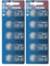 CR1616 Lithium Knopfzellen Batterie, 3V, 45mAh, 10er Pack (5 STK./Karte), Langlebig und Leckagefrei, Ideal für Elektronikgeräte Computer-Motherboards,Fernbedienungen