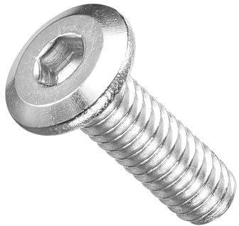 METALLIXITY Flat Head Hex Socket Cap Screws Bolts(1/4-20x3/4) 30Pcs, 304 Stainless Steel Hex Socket Furniture Bolts Screws - for Furniture Woodworking Project, Silver Tone | 304 Stainless Steel Hex Socket Furniture Bolts Screws - for Furniture Woodworking Project, Silver Tone