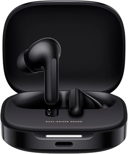 Xiaomi Redmi Buds 6 | Cuffie wireless Bluetooth con cancellazione del rumore | Caschi wireless con durata 42h | Headphones con triplo microfono | Apparecchi acustici neri