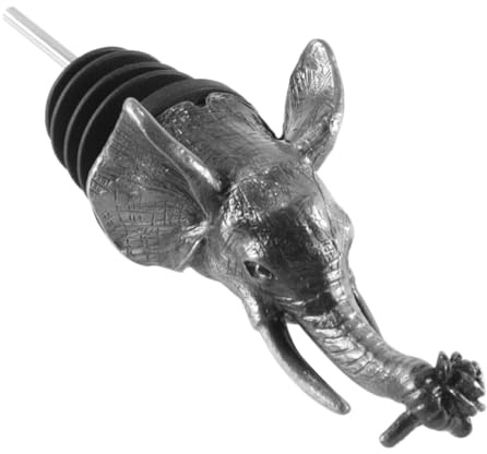 Orivin Elephant 2-in-1 Bottle Pourer and Stopper, Gifts for Men Women Elephant Lovers, Bottle Pourers Spout, Accessories Gifts,Antique Pewter