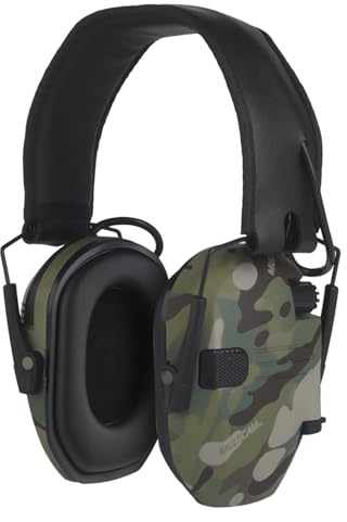 XFLHXY Cuffie Antirumore Elettroniche da Tiro con Jack da 3,5 mm, 24 DB NRR, per la Riduzione Del Rumore e L'amplificazione Del Suono, Protezione Acustica per Tiratori(MC)