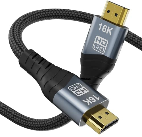 YIWENTEC 16K 10K 8K HDMI 2.2 kabel äkta UHD HDR 96 Gbps 16K@60Hz 8k @240hz 4K@480Hz stöd HDCP 3D HDMI-kabel för PS4 setTop Box HDTVs Projectors (2M)