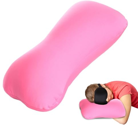 Woalopted Microbead Kissen, Nackenstützkissen Mit Mikroperlen Zum Schlafen, Tragbare Ergonomische Kopfkissen Für Flugzeug Auto Camping Reisen