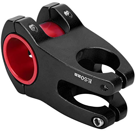 Baxnore Potence de guidon de vélo courte en alliage d'aluminium pour VTT, vélo de route, 31,8 mm, 35 mm, ajustement universel pour vélos de montagne, BMX, accessoires de cyclisme, (Noir)