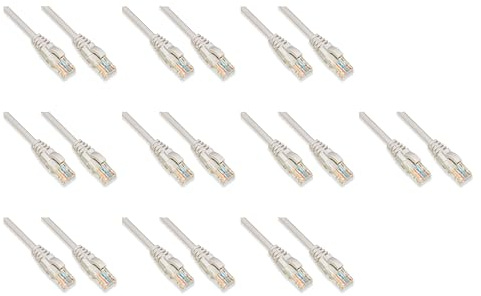 LINK LK6U010P10 - cavo rete categoria 6 non schermato utp colore grigio mt 1 confezione da 10 pezzi