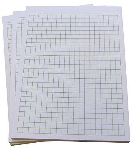 Druckerei Scharlau 8x Notiz-Block kariert 5mm Kästchen - Notizen - 50 Blatt, DIN A6 Qualitäts-Offset-Papier 80g/m² - Dunkelgrün (22393)
