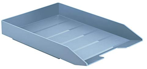 Acrimet Stapelbares Briefablagefach A4, Einzelnes Frontlader-Dokumentenfach aus Kunststoff für das Büro (Blau) (1 Stück)