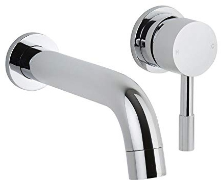Milano Mirage Wall Mounted Bathroom Basin Mixer Tap Lever Handle - Chrome