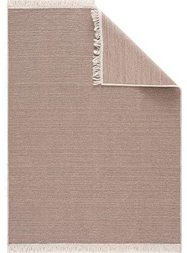 Jimri Alfombra de Pasillo - alfombras para salón, Dormitorio, Cocina, habitación Infantil, baño - Alfombra Boho Kelim - Beige, 80 x 150 cm