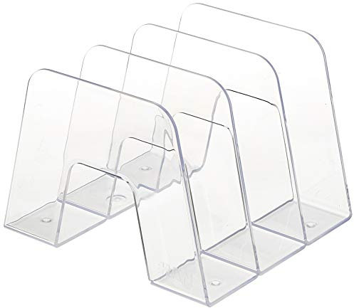 HAN Katalogsammler SORTER – 2 STÜCK, Design-Ikone für das moderne Umfeld. Praktischer Katalogsammler mit 3 Fächerunterteilungen, transparent-glasklar, 16200-23