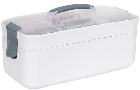 LILY COOK - KP5638 Mallette de Pâtisserie 45 Pièces - Kit Complet pour Gourmandises Maison, 17 Douilles Inox, 8 Douilles Plastique, Spatule, Fouet - 42x21x17cm - Blanc