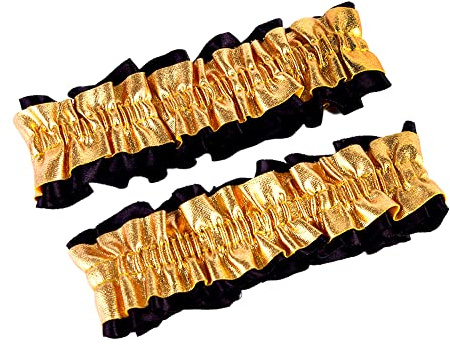 Strumpfband für Braut Strumpfband,Brautschmuck Hochzeitsstrumpfband Braut Satinband,Elegantes Premium Strumpfband,Damen Dessous Sexy,Hochzeitsstrumpfband,Geschenk für die Braut-Einheitsgröße,Gold