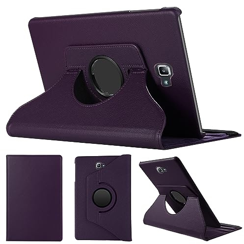 SWEIMEN Hülle Kompatibel mit Samsung Galaxy Tab A 10.1 2016 (SM-T580/T585/T587), PU Lederhülle 360° Drehbar Multi-Winkel Schutz Ständer Schutzhülle für Galaxy Tab A6 10.1