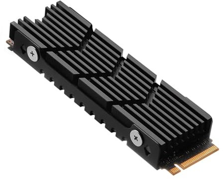 Awxlumv M.2 Heatsink NVMe SSD PS5 Heat Sink Computer PC PCIE M2 2280 SSD Cooler with Thermal Silicone pad for PC / PS5 for Samsung 990 980 970 EVO Plus SN850 SN750 SN570 Firecuda 530 Black