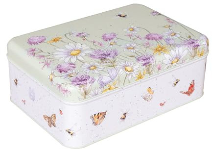 Wrendale Designs by Hannah Dale The Country Set 'Bee & Butterfly - Scatola di latta rettangolare