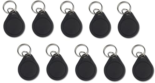 10 x SCHARTEC RFID Chip Transponder Schlüssel 125 kHz für Schlüsselanhänger Karte Schlüsselring Chipschlüssel Set