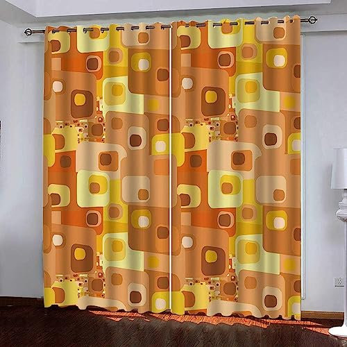 Vorhang Blickdicht Gardinen Mit Ösen - 2 Stücke 2 X 75 X 166 Cm Verdunklungsvorhänge 3D Süße Quadratische Augen Muster Thermovorhang Für Kinderzimmer Schlafzimmer Weihnachtsgardinen -1K5E6V7T2E0F6Y9F1