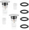 WakiHong 2 Piezas Tapón de Lavabo Universal,33-40mm Tapón de Lavabo Universal Pop Up,Tapón de Bañera, Tapón de Filtro con Filtro, Adecuado para Lavabo, Tapón de Desagüe de Suelo de Baño