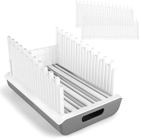 YONGAIJIA Bread Slicer Guide for Homemade Bread with 304 Stainless Steel Sheet and Storage Tray、3-Slice Thickness，Adjustable Width for Cake、Bagels、Toast.