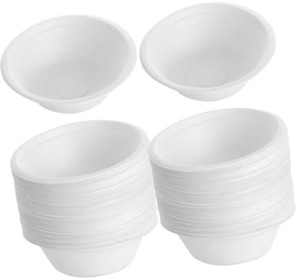 SECFOU 100pcs Picnic Bowl Unbreakable Paper Bowls for BBQ Camping Salad Fruit Snacks