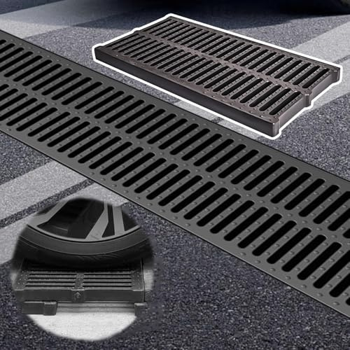 Überlauf-Drainagegitter Entwässerungskanal-Entwässerungsgitterabdeckung, quadratisches Gasentwässerungsgrabengitter, Garage/Gehweg, hochbelastbare Außenkanalplattform Gitterroste für Schwimmbäder(30x2