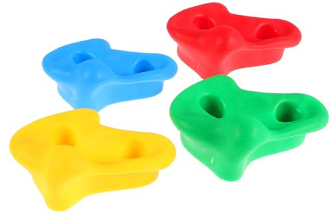 Kisangel Prises D’Escalade Garçon Et Filles Multicolores en Plastique Épais, Lot De 4 8 Chevilles, Ergonomiques, pour Mur Intérieur Et Extérieur, Jouet Aire De Jeux Jardin, Escalade Et Grimper