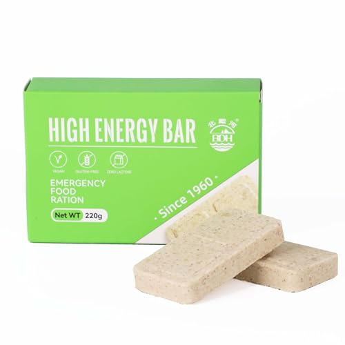 Gluten Free Emergency Food, High Energy Biscuit, 220g Pack | 15-Year Shelf Life, 1,016 kcal Energy. Ready to Eat and Compact for Emergency Storage, Hiking, Camping and Travel