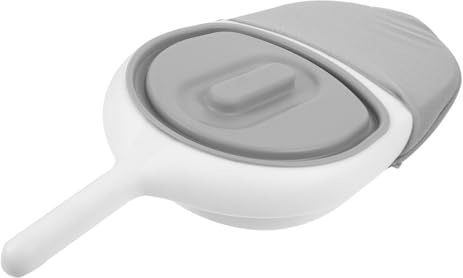 LOLIPPYY Vaso da Notte Bordi Lisci Padella per Anziani Allettati Donna in Plastica Bianca, Facile da Pulire Comoda per Assistenza in Casa e Viaggio