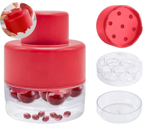 Gutol Dénoyauteur à cerises multiple, outil de cuisine à 7 trous, pour olives, raisins, dattes et plus encore.